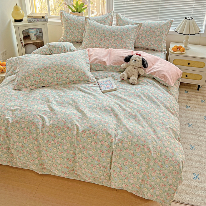 91家纺网 家纺一手货源 找家纺 依庭2025春夏新款12868全棉纯棉四件套 柏林梦境