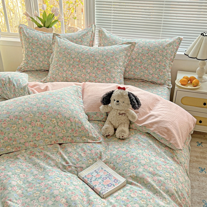 91家纺网 家纺一手货源 找家纺 依庭2025春夏新款12868全棉纯棉四件套 柏林梦境