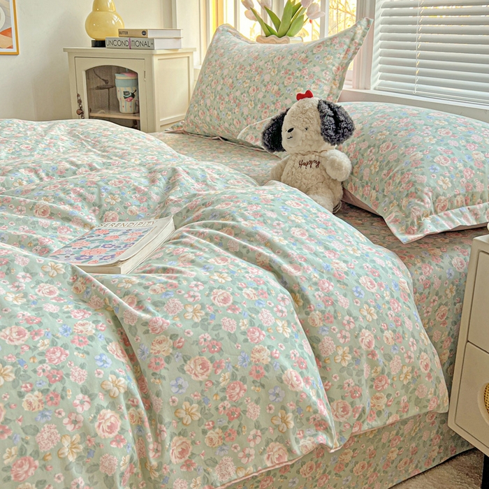 91家纺网 家纺一手货源 找家纺 依庭2025春夏新款12868全棉纯棉四件套 柏林梦境