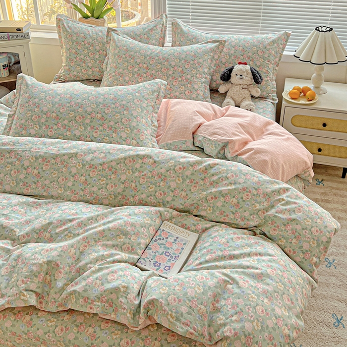 91家纺网 家纺一手货源 找家纺 依庭2025春夏新款12868全棉纯棉四件套 柏林梦境