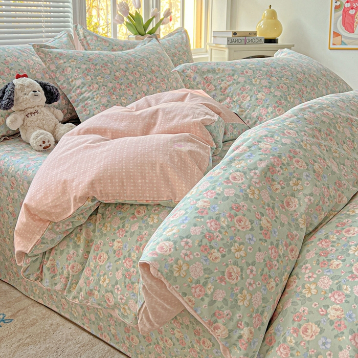 91家纺网 家纺一手货源 找家纺 依庭2025春夏新款12868全棉纯棉四件套 柏林梦境