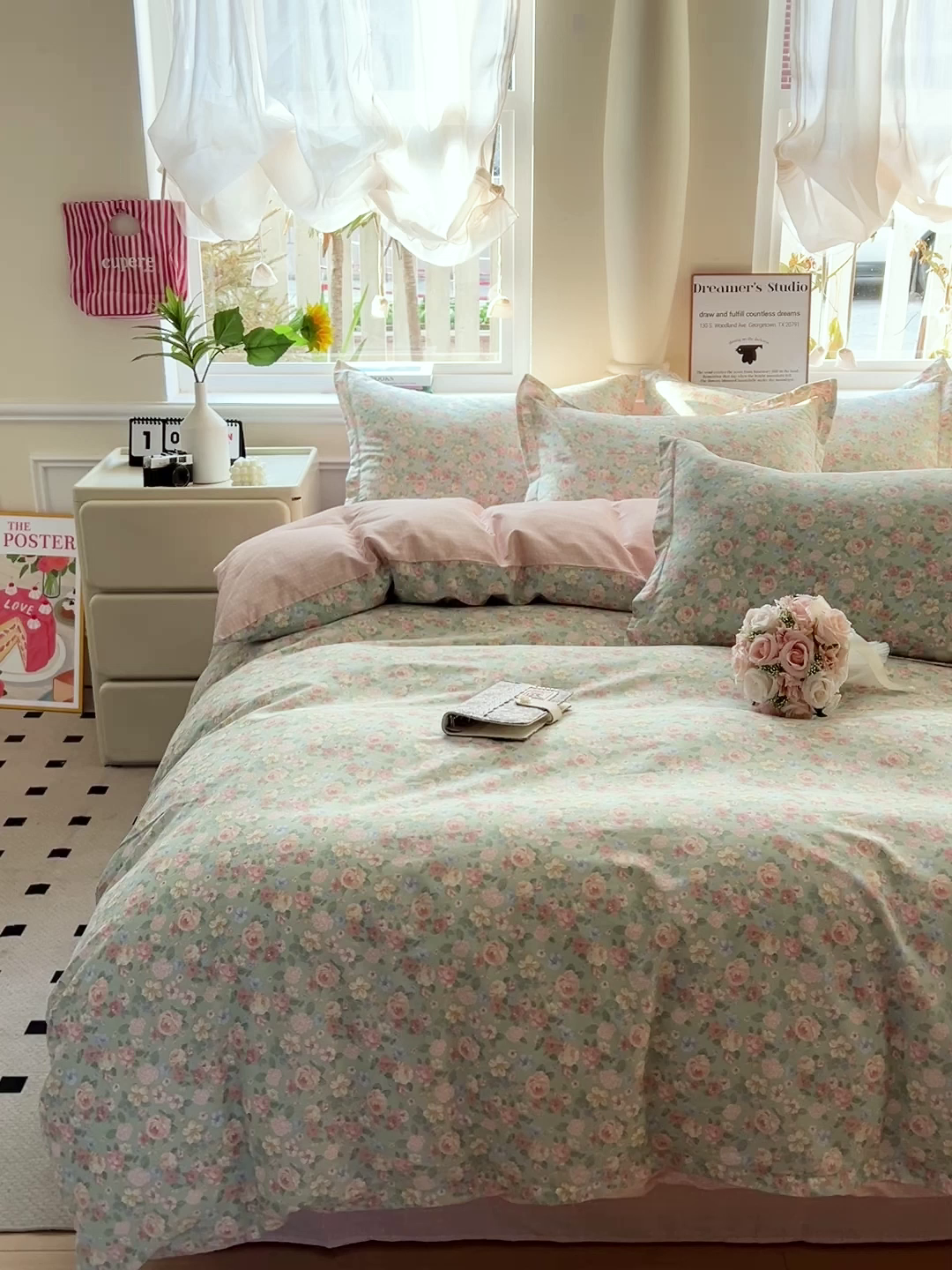 91家纺网 家纺一手货源 找家纺 依庭2025春夏新款12868全棉纯棉四件套 柏林梦境