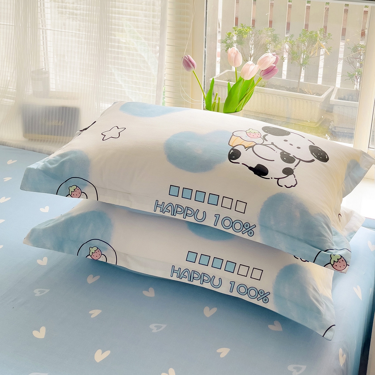 91家纺网 家纺一手货源 找家纺 依庭2025春夏新款12868全棉纯棉四件套 班尼狗