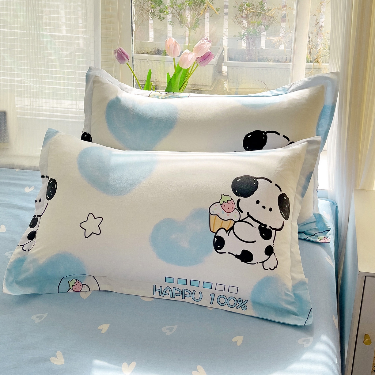 91家纺网 家纺一手货源 找家纺 依庭2025春夏新款12868全棉纯棉四件套 班尼狗