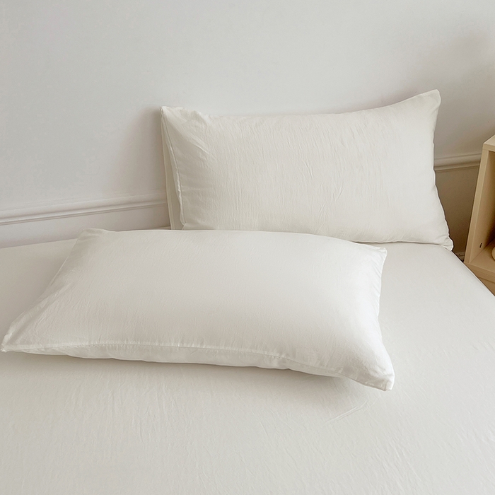 91家纺网 家纺一手货源 找家纺 卡迪熊家纺 2025新款亲肤舒适水洗m单床笠 珍珠白