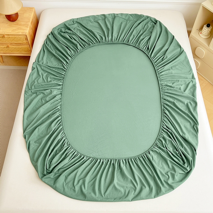 91家纺网 家纺一手货源 找家纺 卡迪熊家纺 2025新款亲肤舒适水洗m单床笠 橄榄绿