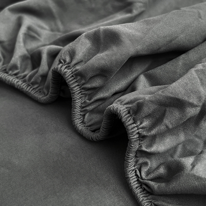 91家纺网 家纺一手货源 找家纺 卡迪熊家纺 2025新款亲肤舒适水洗m单床笠 绅士灰