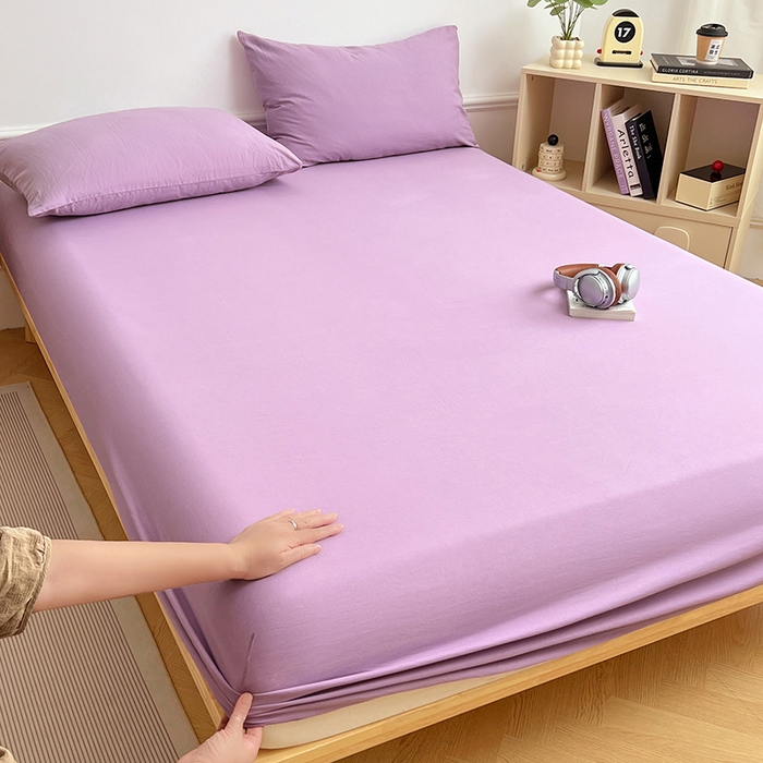 卡迪熊家纺 2025新款亲肤舒适水洗m单床笠 魅力紫