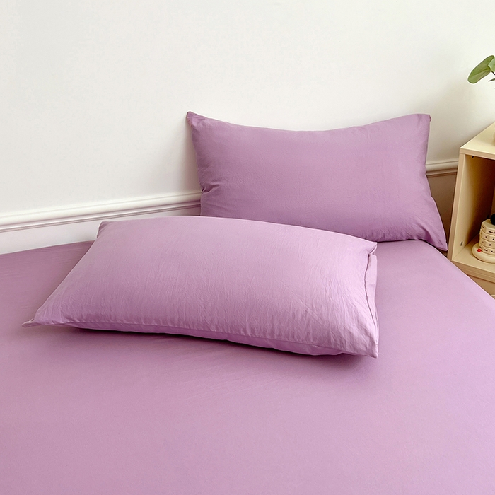 91家纺网 家纺一手货源 找家纺 卡迪熊家纺 2025新款亲肤舒适水洗m单床笠 魅力紫