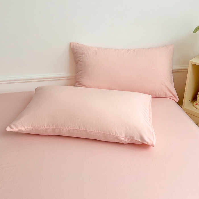 91家纺网 家纺一手货源 找家纺 卡迪熊家纺 2025新款亲肤舒适水洗m单床笠 樱花粉