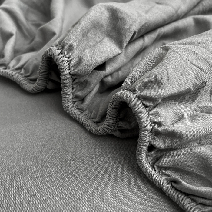 91家纺网 家纺一手货源 找家纺 卡迪熊家纺 2025新款亲肤舒适水洗m单床笠 银优灰