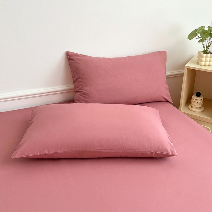 91家纺网 家纺一手货源 找家纺 卡迪熊家纺 2025新款亲肤舒适水洗m单床笠 酒曲红