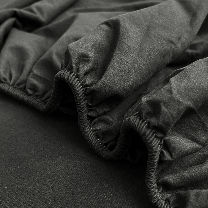 91家纺网 家纺一手货源 找家纺 彩韵家纺 2025新款亲肤舒适水洗m单床笠 耀夜黑