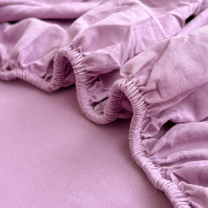 91家纺网 家纺一手货源 找家纺 彩韵家纺 2025新款亲肤舒适水洗m单床笠 魅力紫