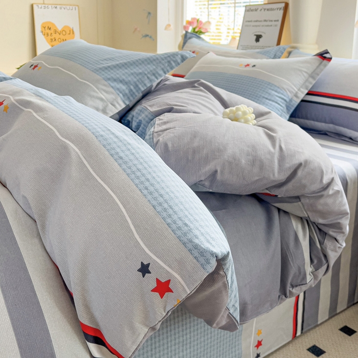 91家纺网 家纺一手货源 找家纺 （总）依庭 2025春夏新款12868全棉纯棉印花卡通系列单被套 被套单件