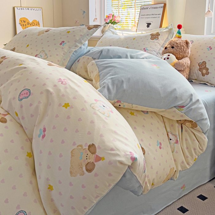 91家纺网 家纺一手货源 找家纺 （总）依庭 2025春夏新款12868全棉纯棉印花卡通系列单被套 被套单件