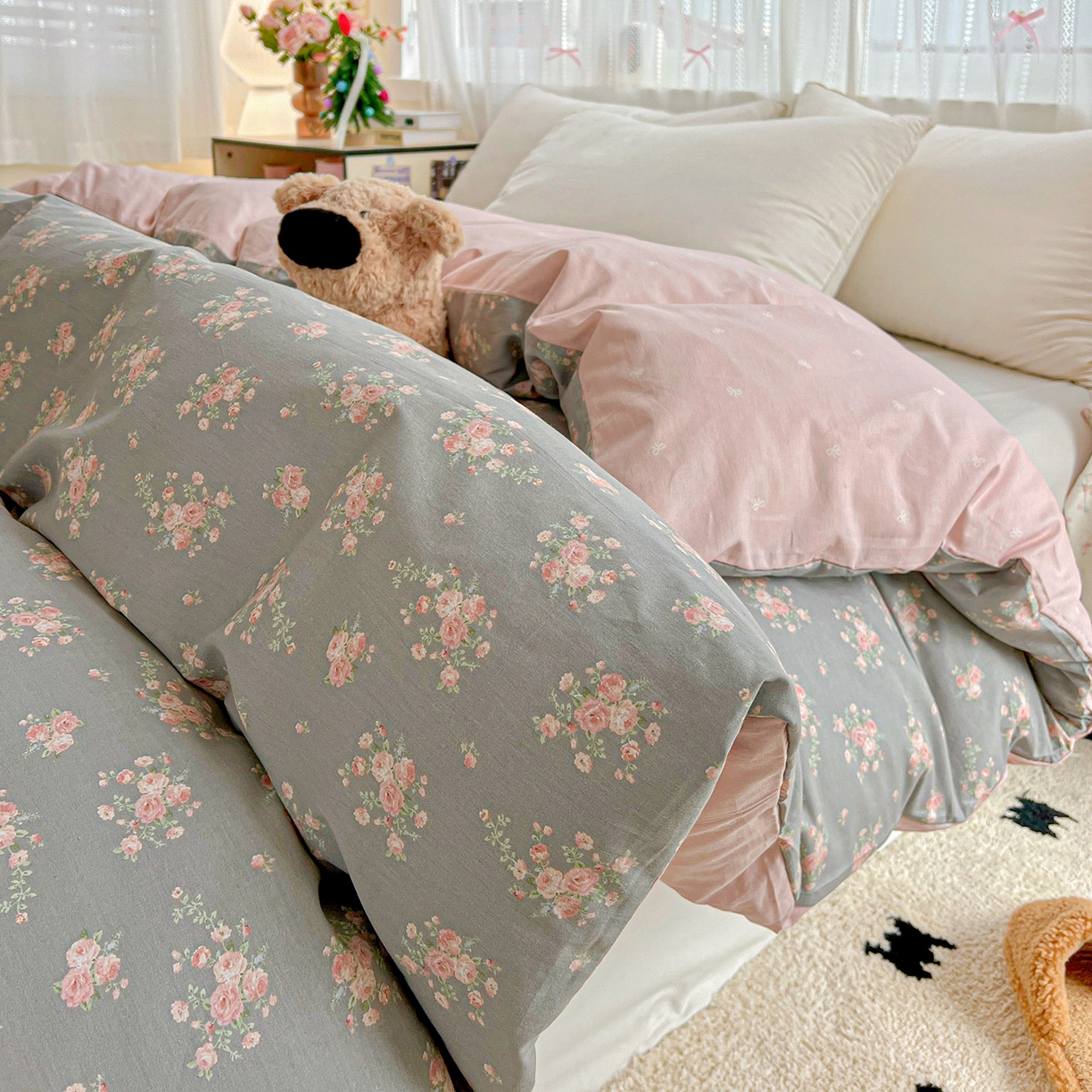 91家纺网 家纺一手货源 找家纺 （总）依庭 2025春夏新款12868全棉纯棉印花卡通系列单被套 被套单件