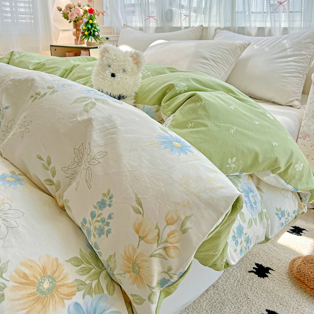 91家纺网 家纺一手货源 找家纺 （总）依庭 2025春夏新款12868全棉纯棉印花卡通系列单被套 被套单件