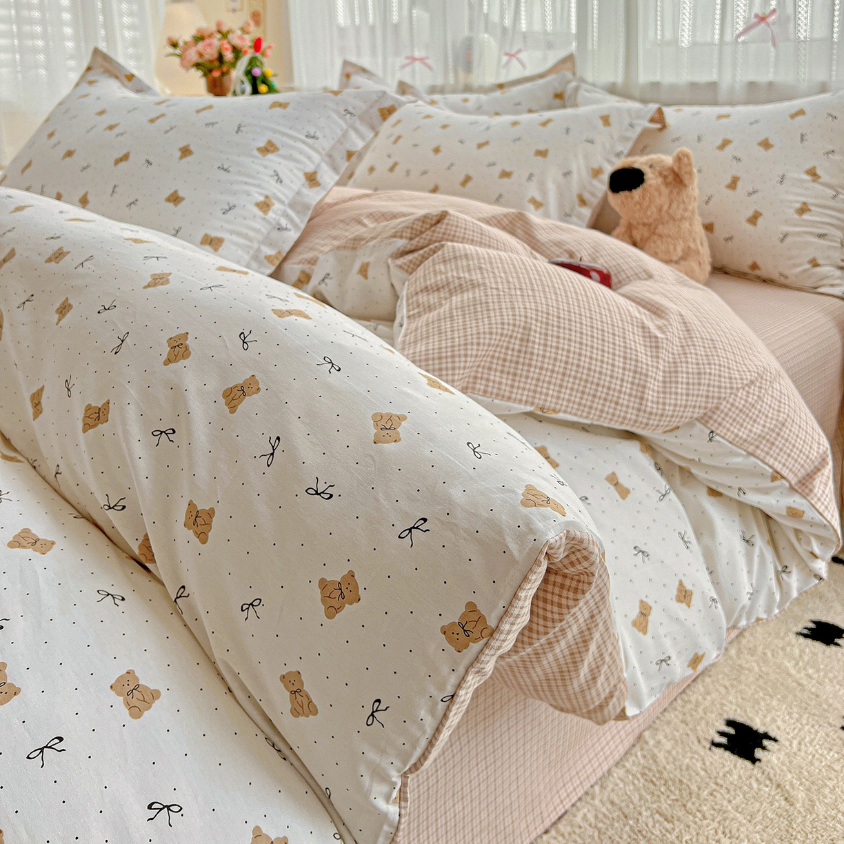 91家纺网 家纺一手货源 找家纺 （总）依庭 2025春夏新款12868全棉纯棉印花卡通系列单被套 被套单件