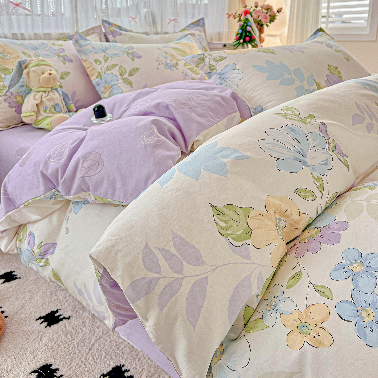 91家纺网 家纺一手货源 找家纺 （总）依庭 2025春夏新款12868全棉纯棉印花卡通系列单被套 被套单件