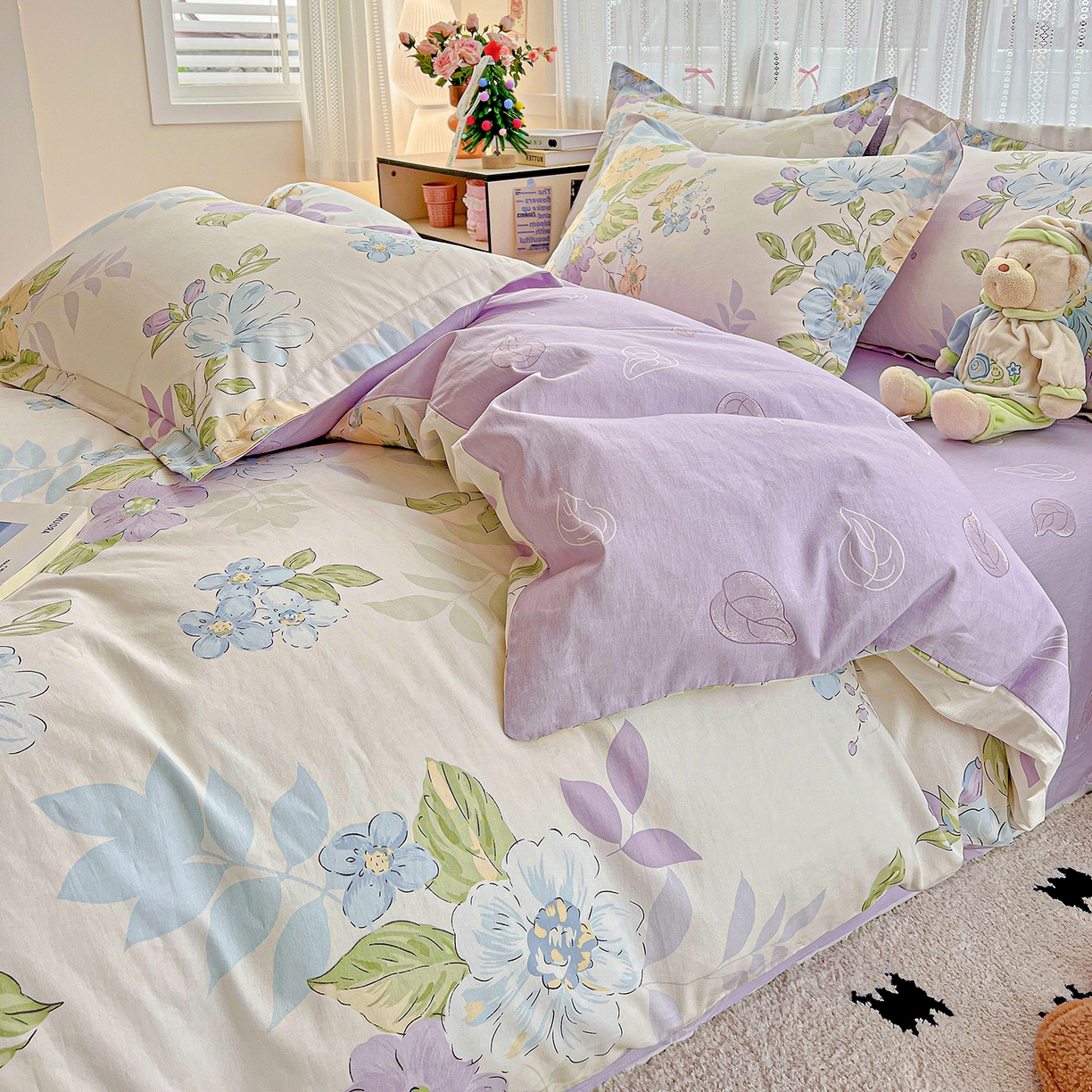 91家纺网 家纺一手货源 找家纺 （总）依庭 2025春夏新款12868全棉纯棉印花卡通系列单被套 被套单件