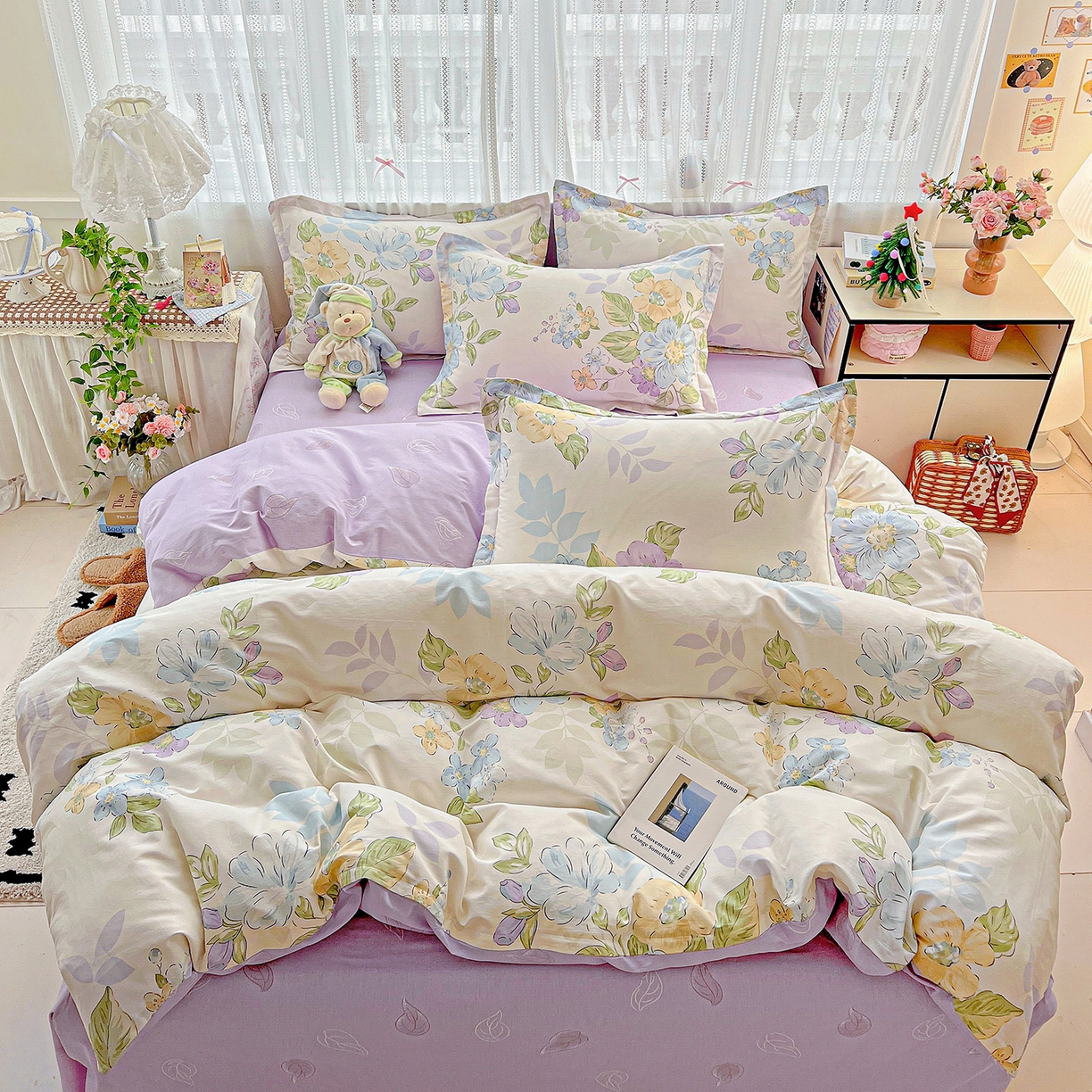 91家纺网 家纺一手货源 找家纺 （总）依庭 2025春夏新款12868全棉纯棉印花卡通系列单被套 被套单件