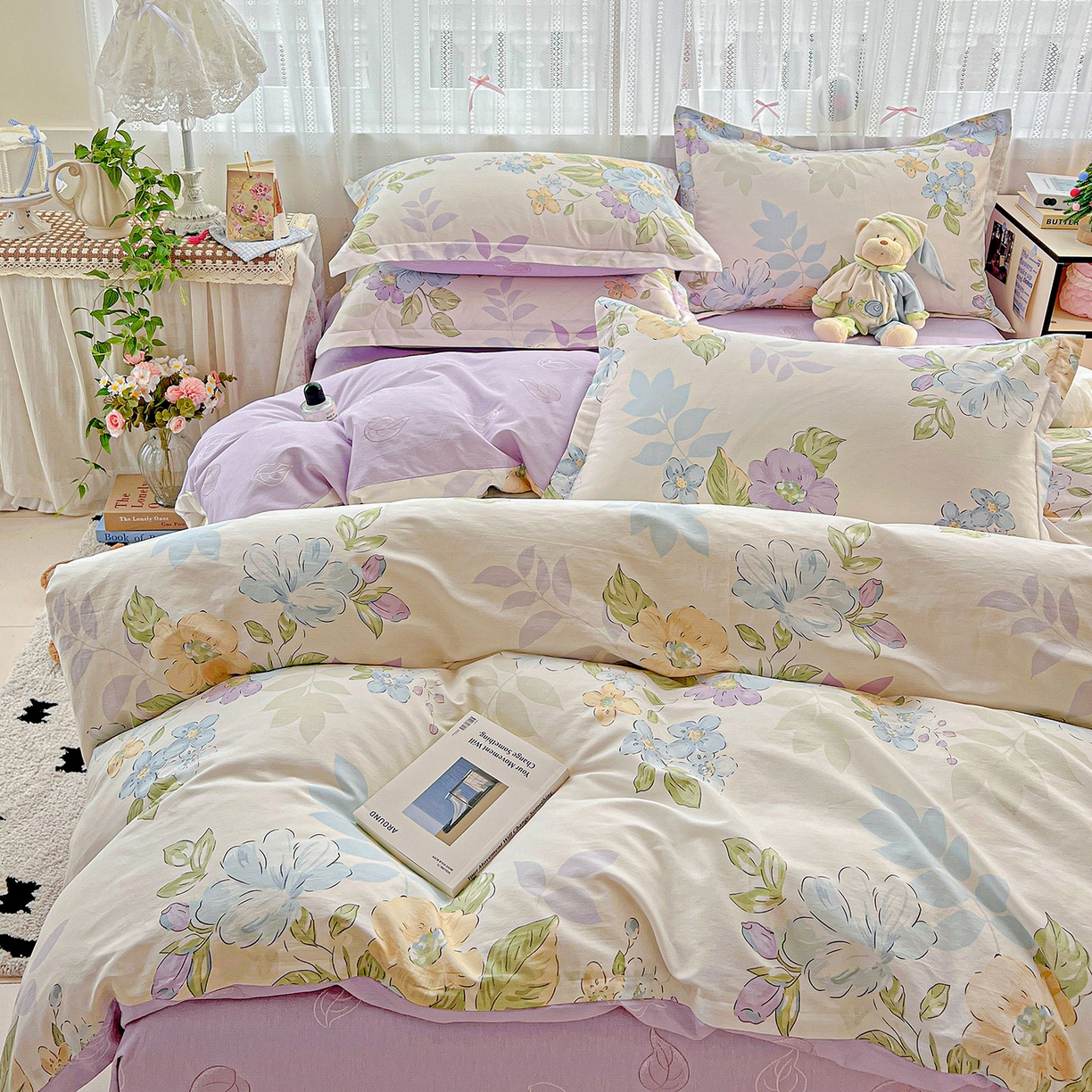 91家纺网 家纺一手货源 找家纺 （总）依庭 2025春夏新款12868全棉纯棉印花卡通系列单被套 被套单件