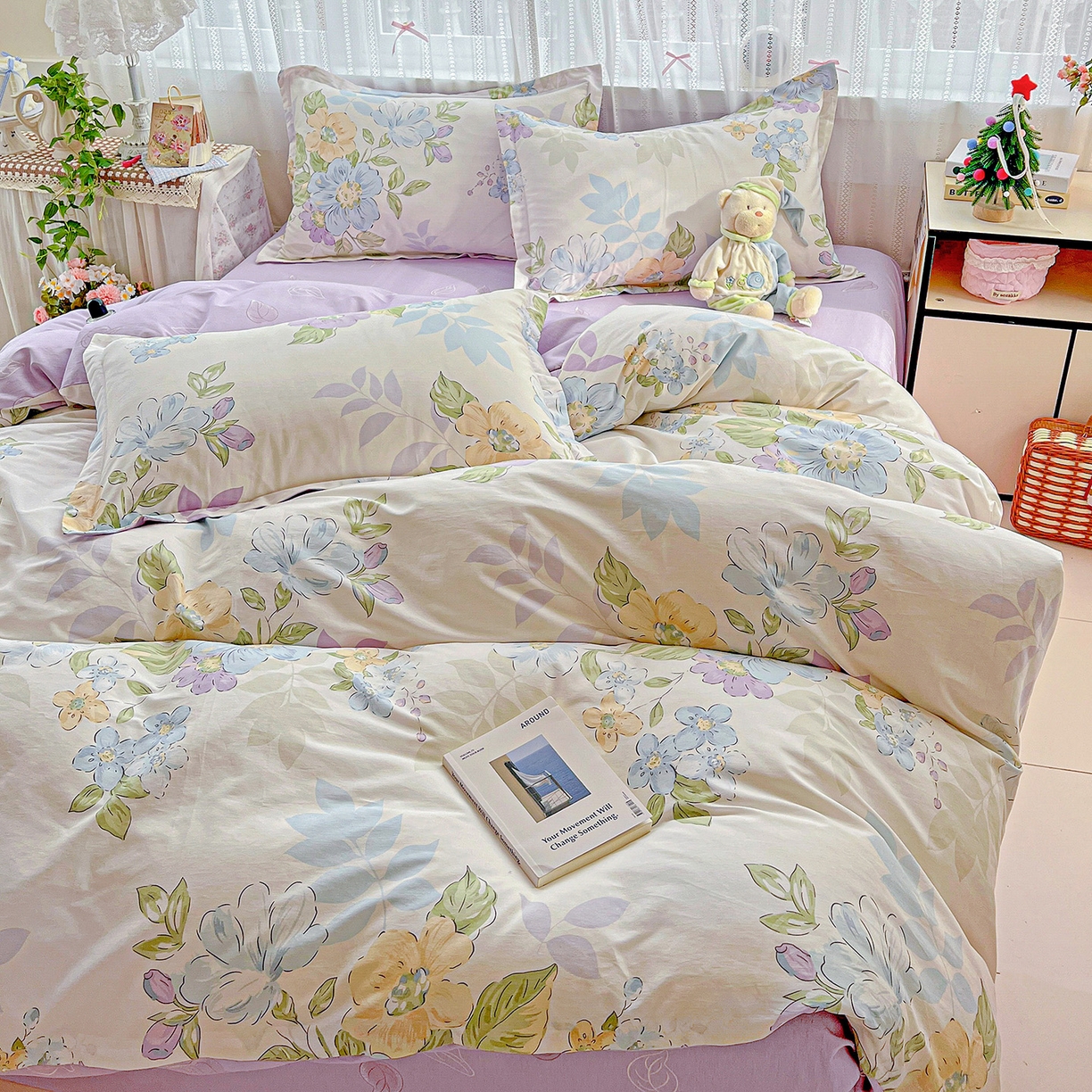 91家纺网 家纺一手货源 找家纺 （总）依庭 2025春夏新款12868全棉纯棉印花卡通系列单被套 被套单件