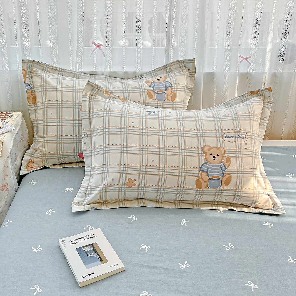 91家纺网 家纺一手货源 找家纺 依庭 2025春夏新款12868全棉纯棉印花卡通系列单被套 被套单件 浮云初梦