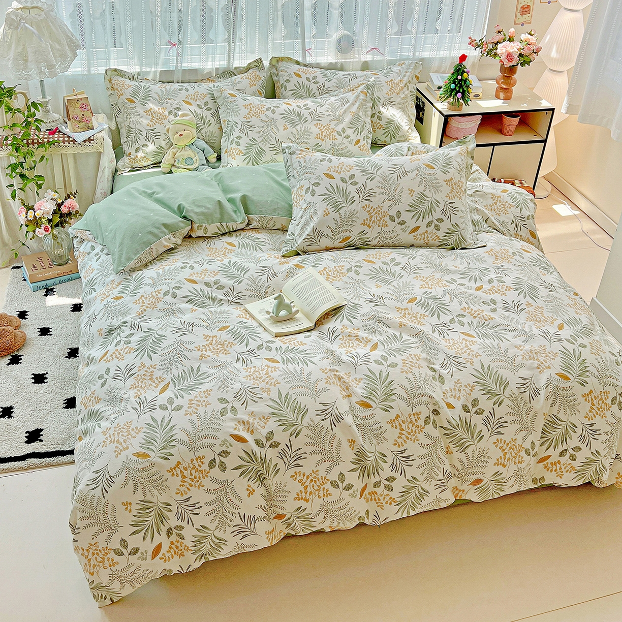 91家纺网 家纺一手货源 找家纺 依庭 2025春夏新款12868全棉纯棉印花卡通系列单被套 被套单件 弹唱小象