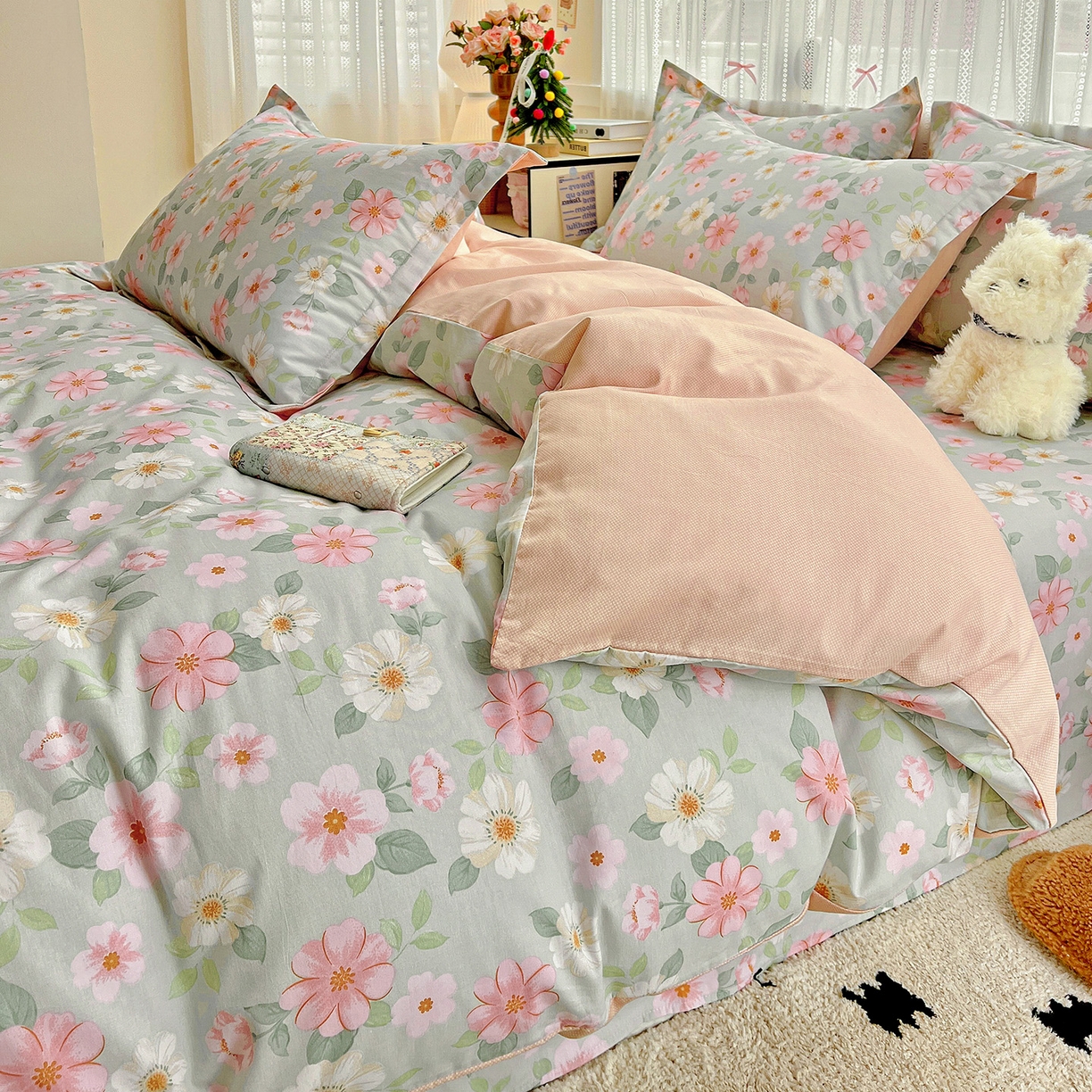 91家纺网 家纺一手货源 找家纺 依庭 2025春夏新款12868全棉纯棉印花卡通系列单被套 被套单件 江南小调