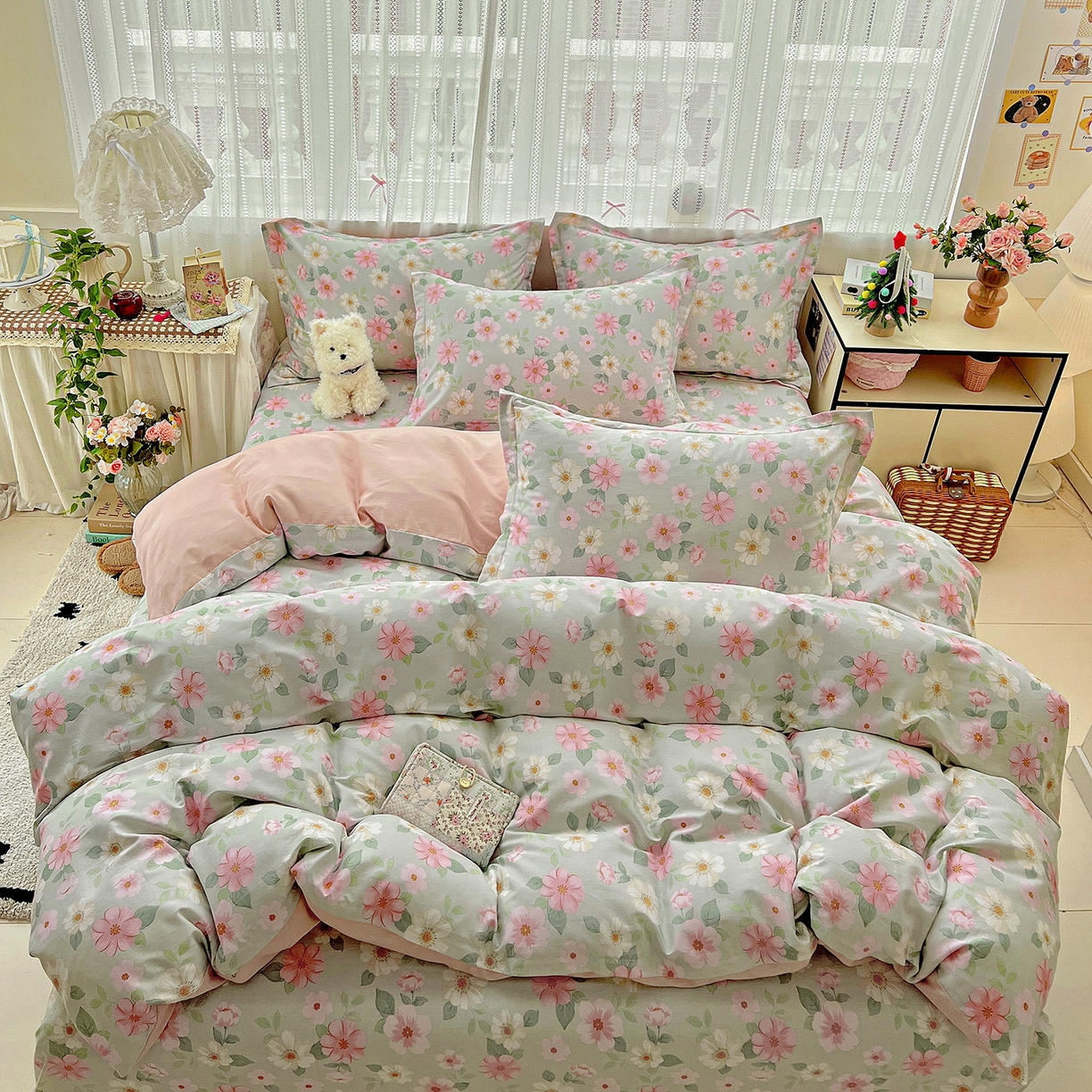 91家纺网 家纺一手货源 找家纺 依庭 2025春夏新款12868全棉纯棉印花卡通系列单被套 被套单件 江南小调