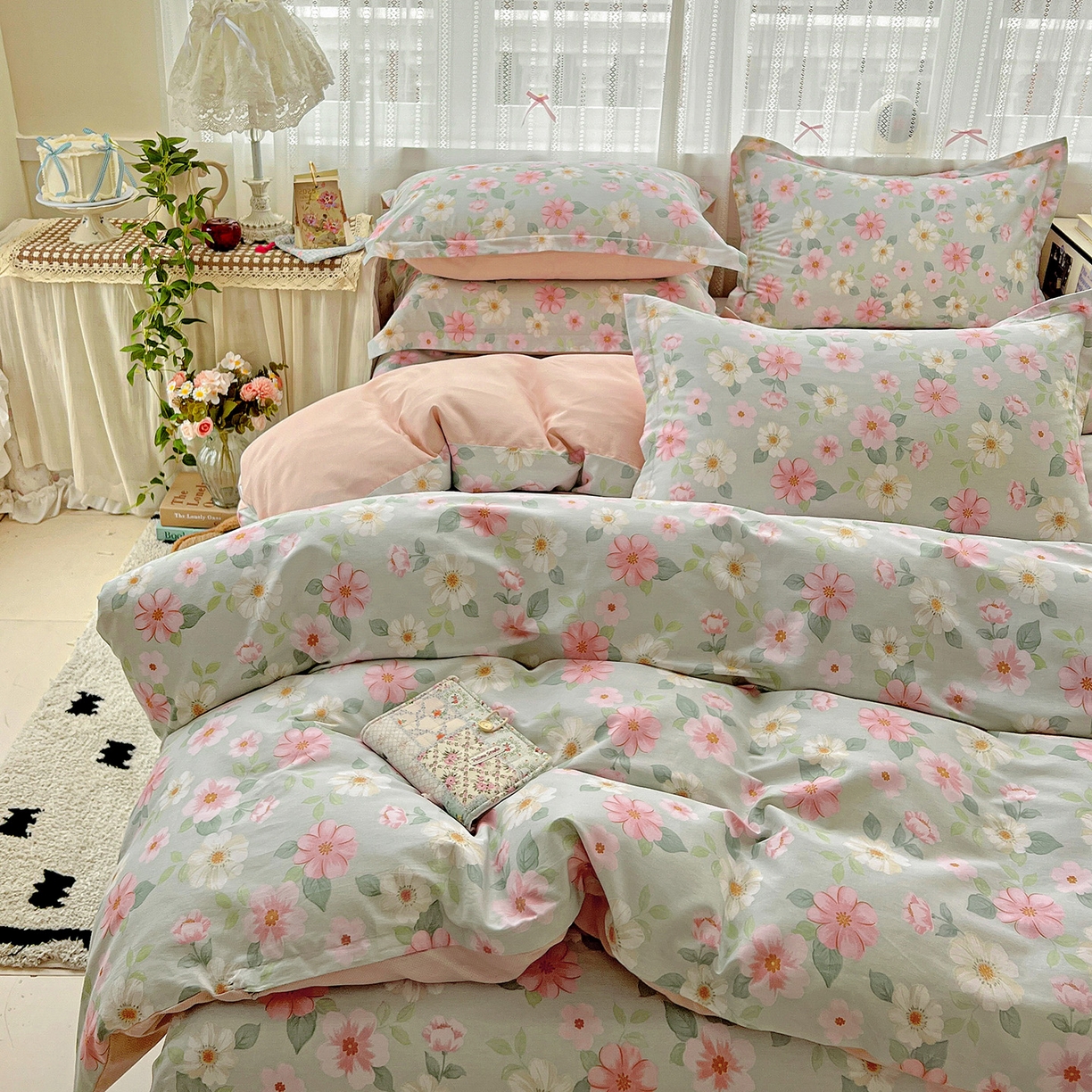 91家纺网 家纺一手货源 找家纺 依庭 2025春夏新款12868全棉纯棉印花卡通系列单被套 被套单件 江南小调