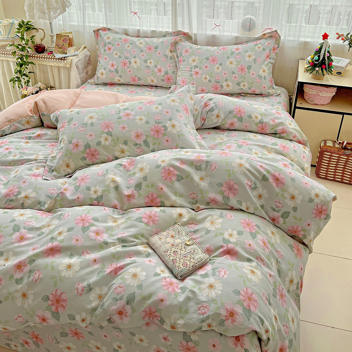 91家纺网 家纺一手货源 找家纺 依庭 2025春夏新款12868全棉纯棉印花卡通系列单被套 被套单件 江南小调