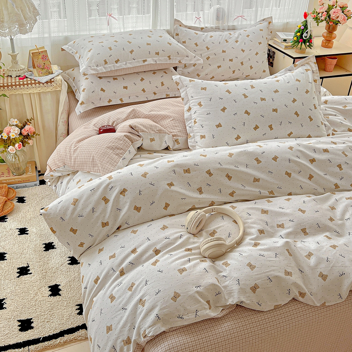 91家纺网 家纺一手货源 找家纺 依庭 2025春夏新款12868全棉纯棉印花卡通系列单被套 被套单件 柴犬日出