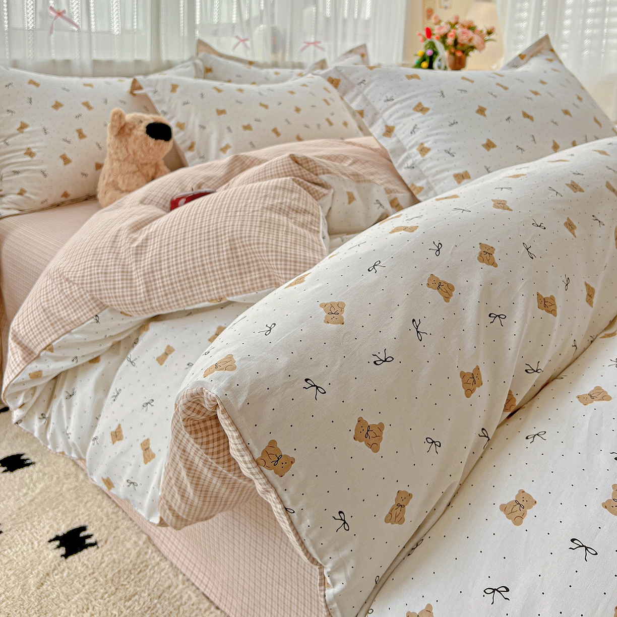 91家纺网 家纺一手货源 找家纺 依庭 2025春夏新款12868全棉纯棉印花卡通系列单被套 被套单件 柴犬日出