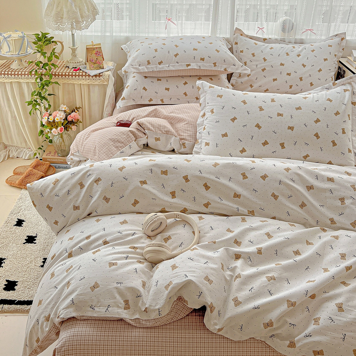 91家纺网 家纺一手货源 找家纺 依庭 2025春夏新款12868全棉纯棉印花卡通系列单被套 被套单件 柴犬日出