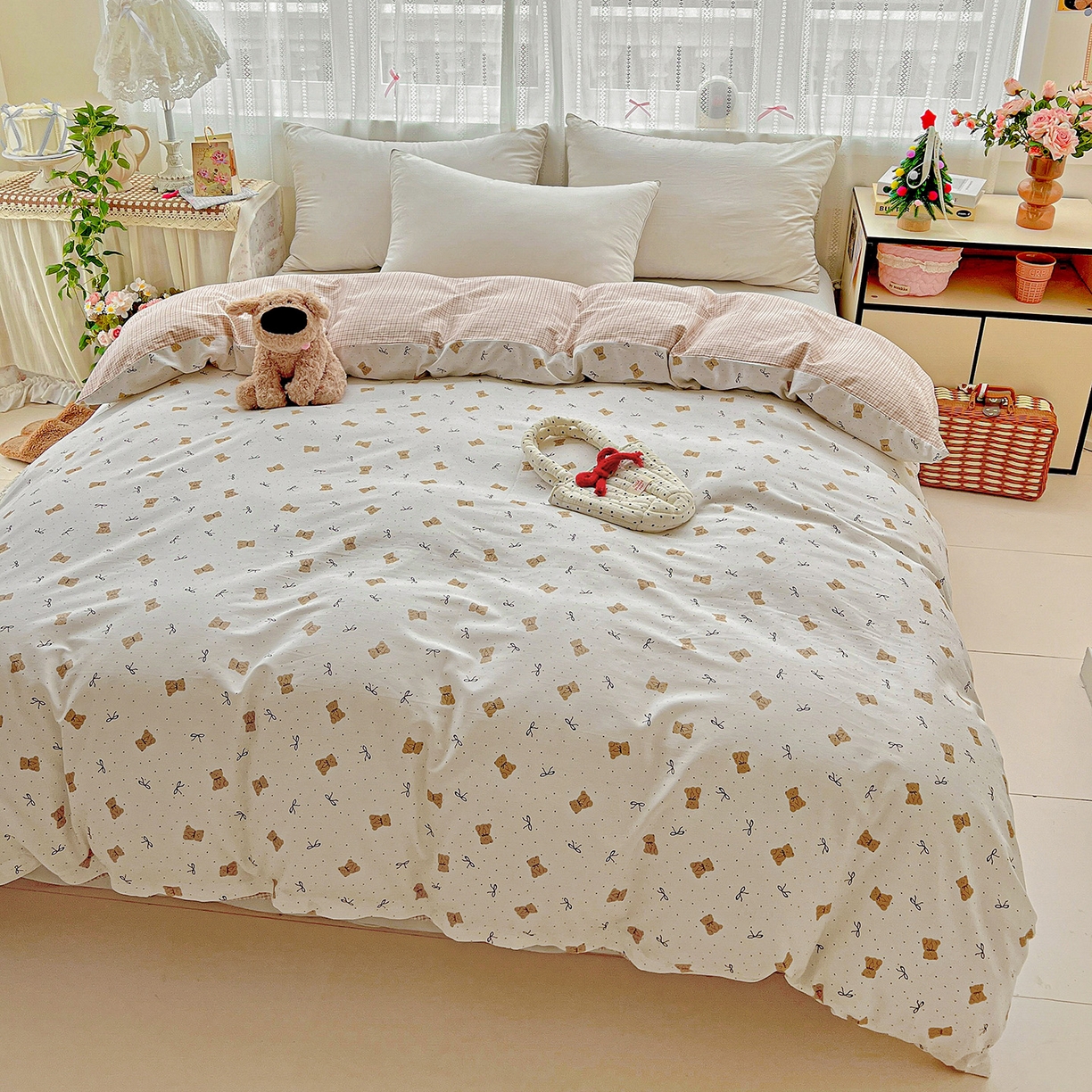 91家纺网 家纺一手货源 找家纺 依庭 2025春夏新款12868全棉纯棉印花卡通系列单被套 被套单件 柴犬日出