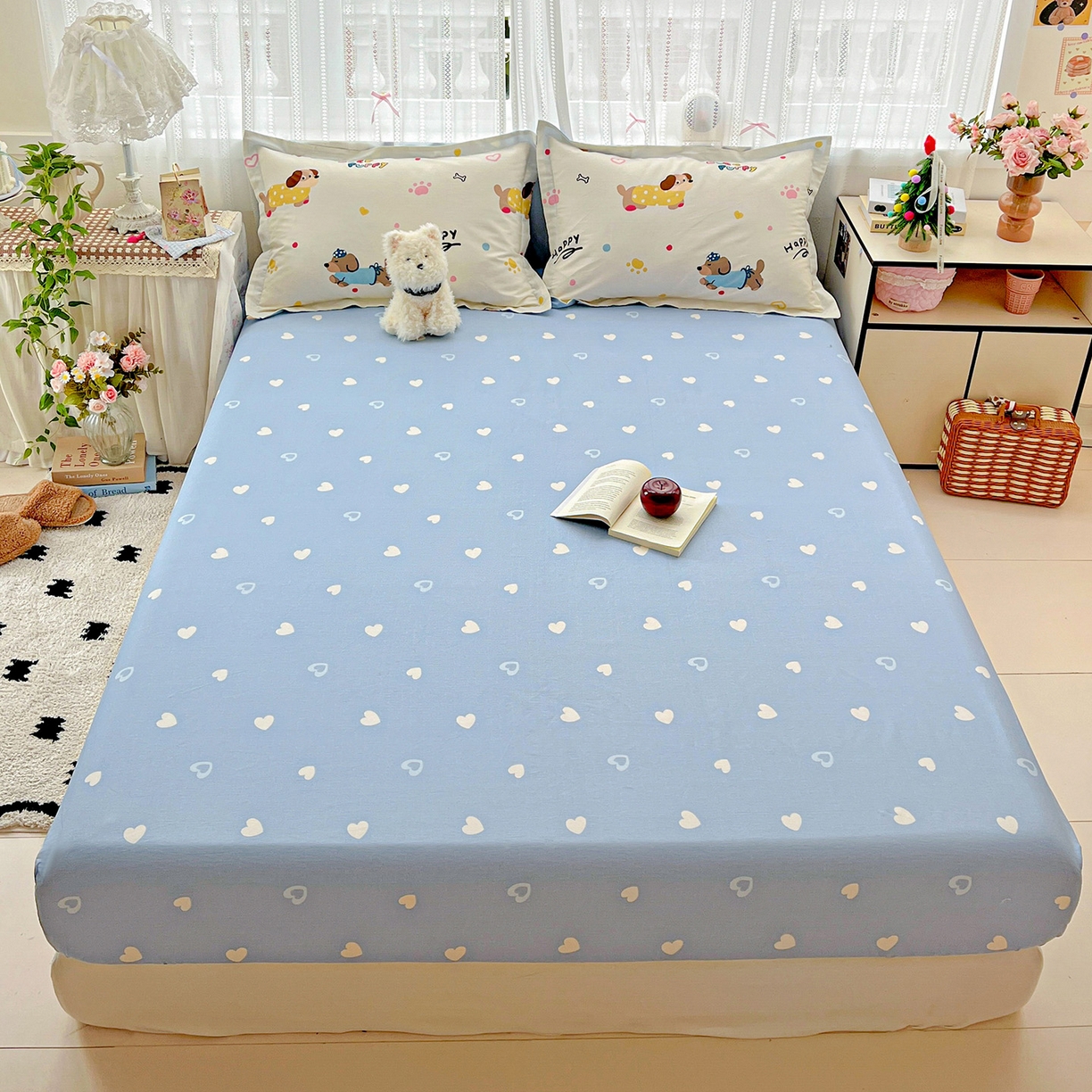 91家纺网 家纺一手货源 找家纺 依庭 2025春夏新款12868全棉纯棉印花卡通系列单被套 被套单件 童趣蜜歌