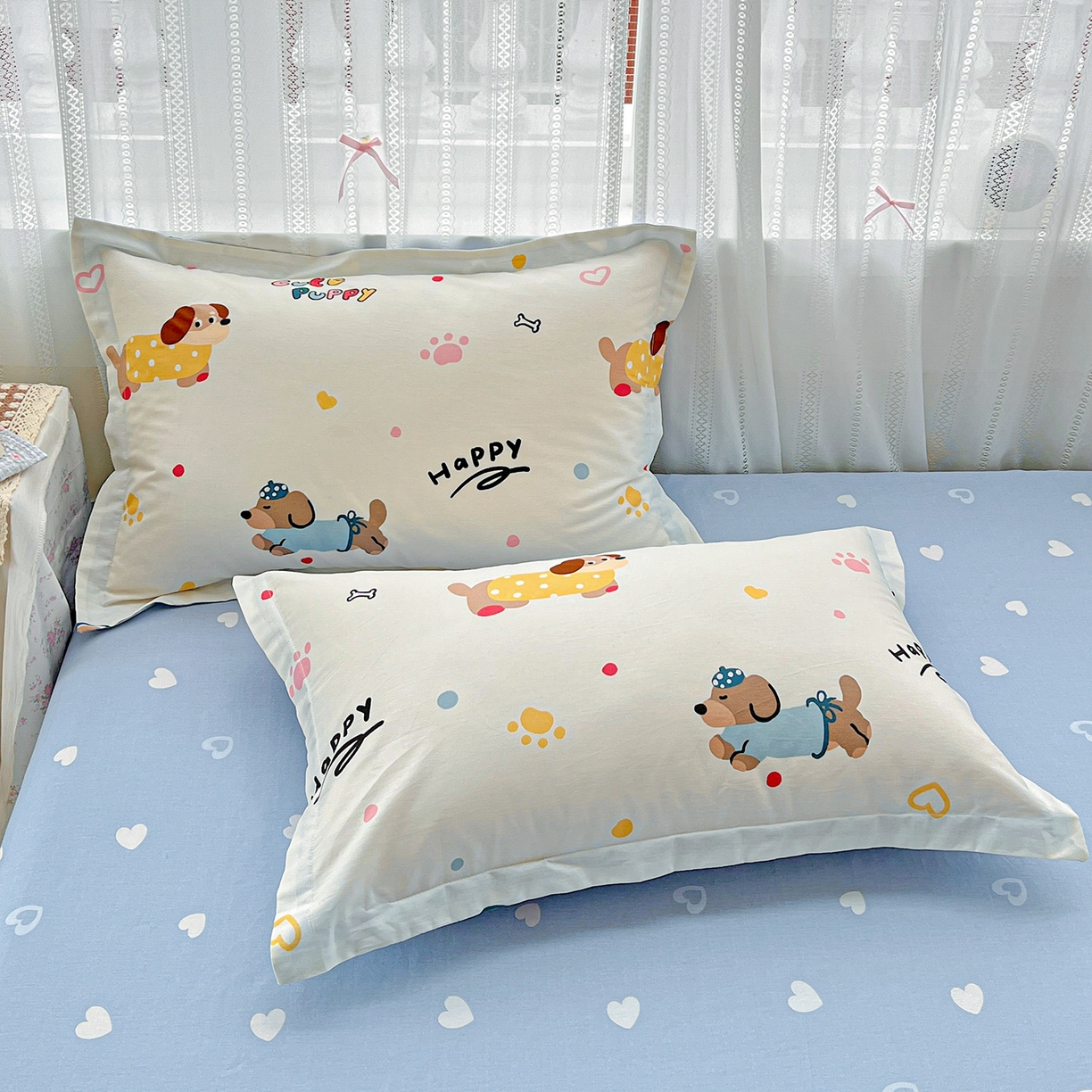 91家纺网 家纺一手货源 找家纺 依庭 2025春夏新款12868全棉纯棉印花卡通系列单被套 被套单件 童趣蜜歌