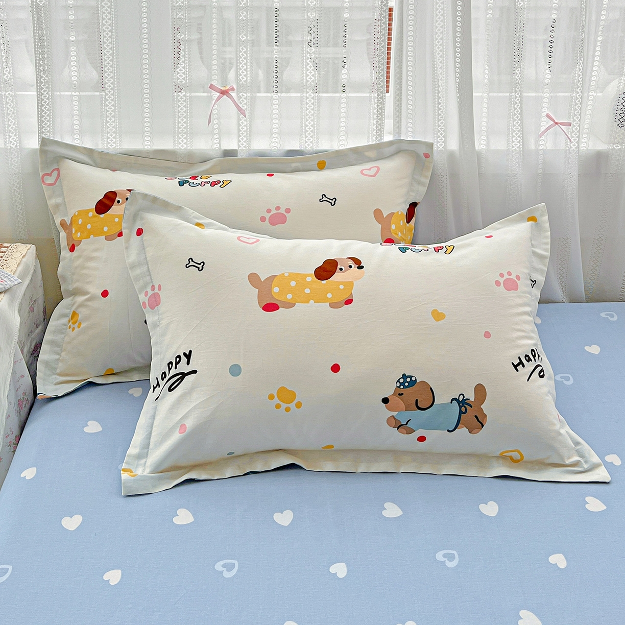 91家纺网 家纺一手货源 找家纺 依庭 2025春夏新款12868全棉纯棉印花卡通系列单被套 被套单件 童趣蜜歌