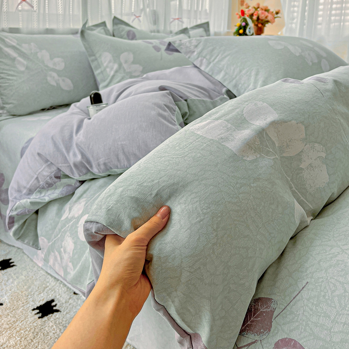 91家纺网 家纺一手货源 找家纺 依庭 2025春夏新款12868全棉纯棉印花卡通系列单被套 被套单件 童趣蜜歌