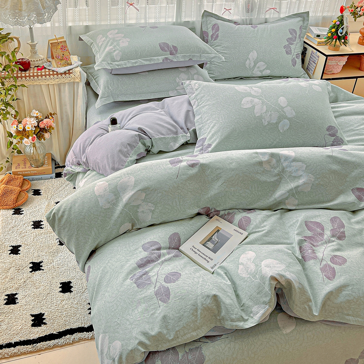 91家纺网 家纺一手货源 找家纺 依庭 2025春夏新款12868全棉纯棉印花卡通系列单被套 被套单件 童趣蜜歌