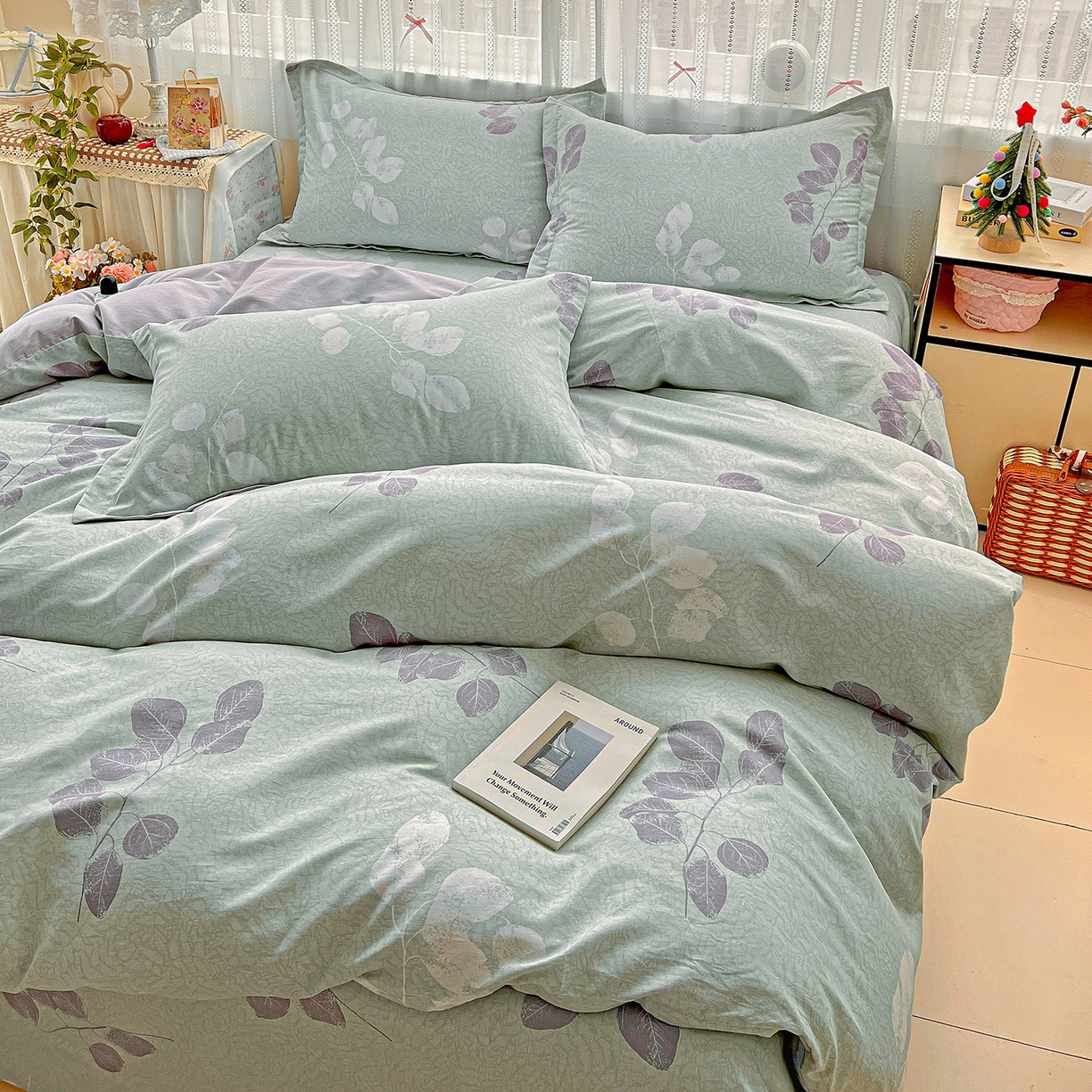 91家纺网 家纺一手货源 找家纺 依庭 2025春夏新款12868全棉纯棉印花卡通系列单被套 被套单件 童趣蜜歌