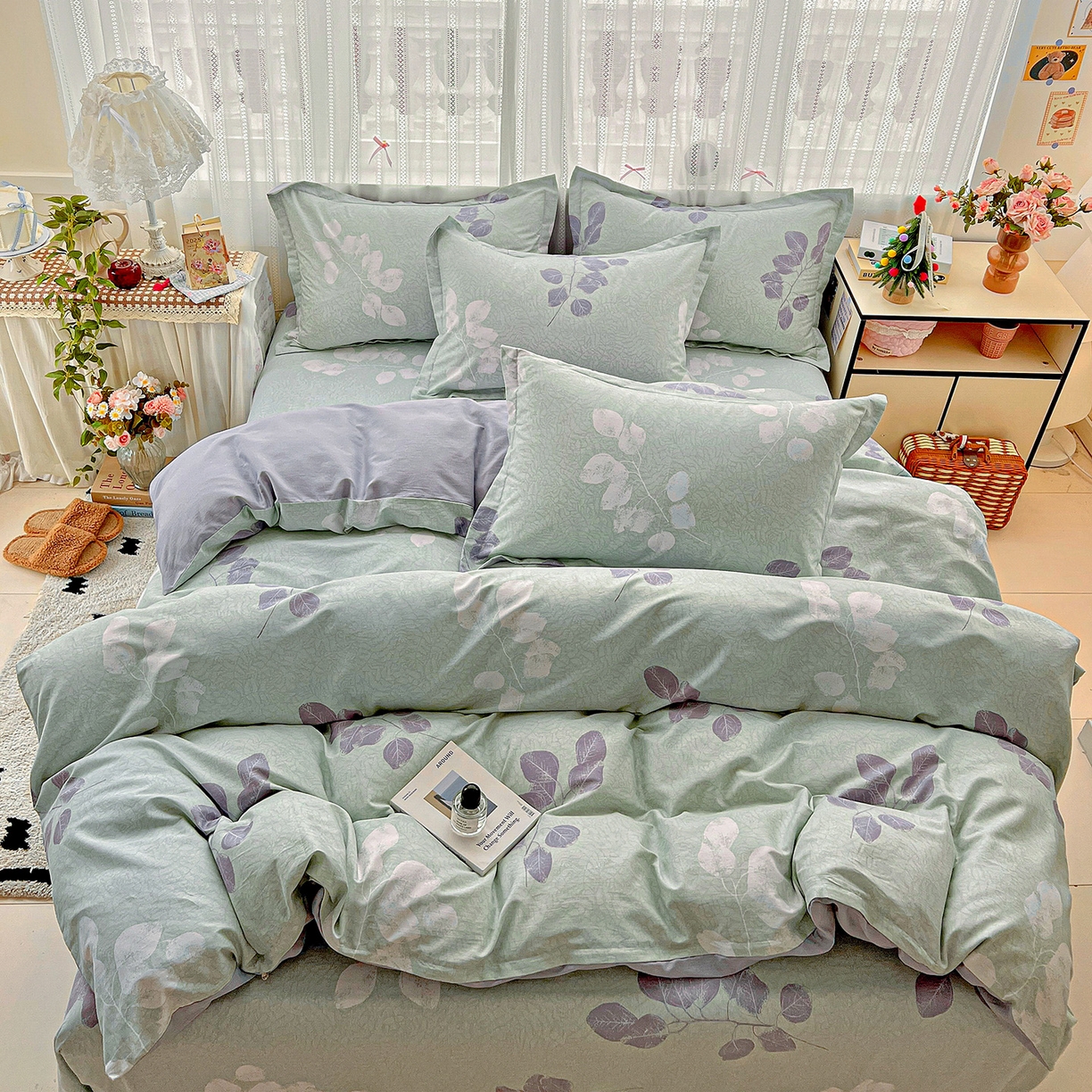 91家纺网 家纺一手货源 找家纺 依庭 2025春夏新款12868全棉纯棉印花卡通系列单被套 被套单件 童趣蜜歌