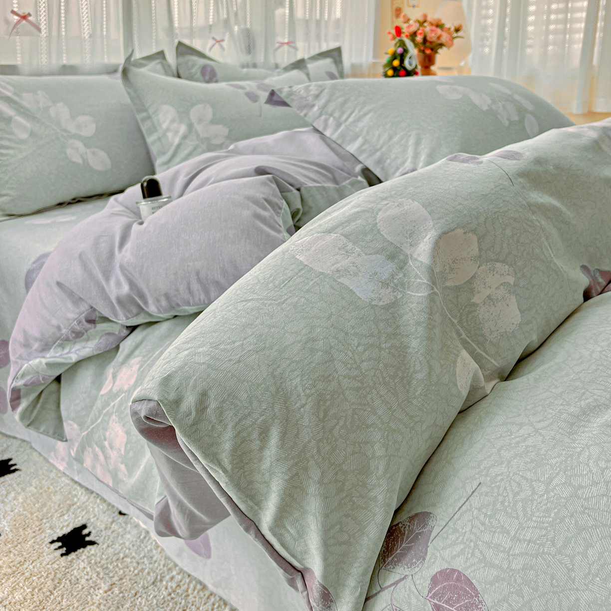 91家纺网 家纺一手货源 找家纺 依庭 2025春夏新款12868全棉纯棉印花卡通系列单被套 被套单件 童趣蜜歌