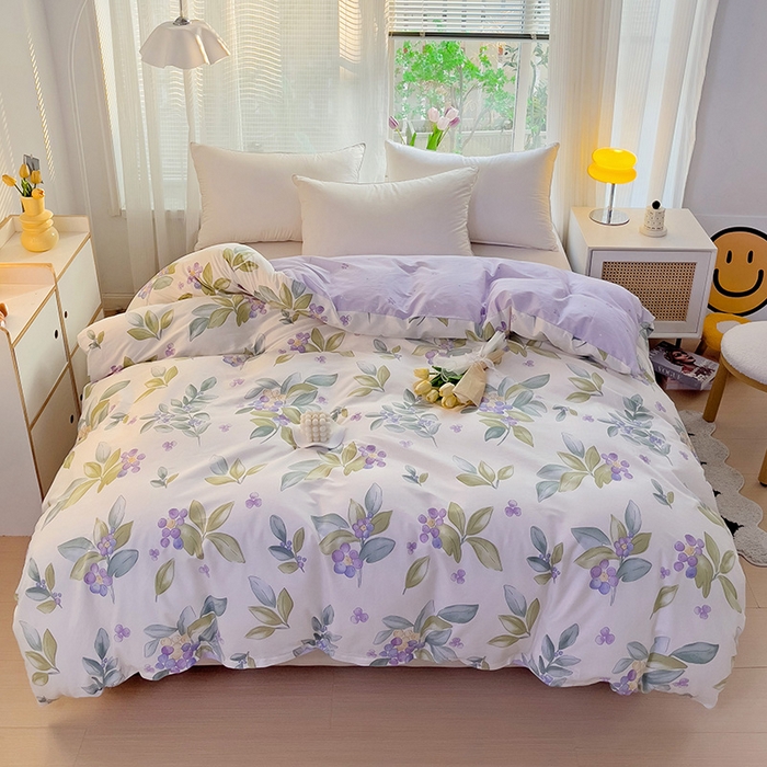 91家纺网 家纺一手货源 找家纺 依庭 2025春夏新款12868全棉纯棉印花卡通系列单被套 被套单件 小熊慕斯