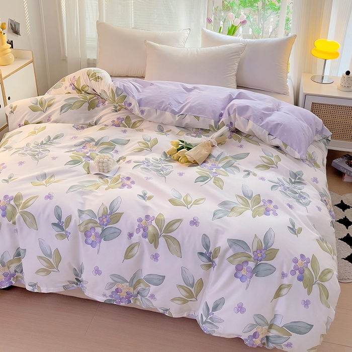 91家纺网 家纺一手货源 找家纺 依庭 2025春夏新款12868全棉纯棉印花卡通系列单被套 被套单件 小熊慕斯