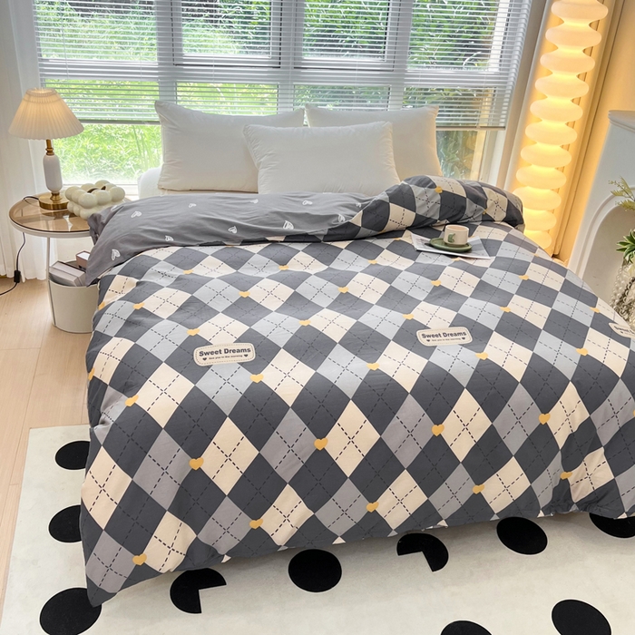 91家纺网 家纺一手货源 找家纺 依庭 2025春夏新款12868全棉纯棉印花卡通系列单被套 被套单件 浮云初梦