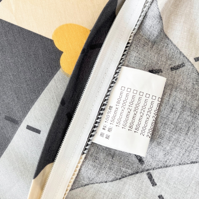 91家纺网 家纺一手货源 找家纺 依庭 2025春夏新款12868全棉纯棉印花卡通系列单被套 被套单件 浮云初梦